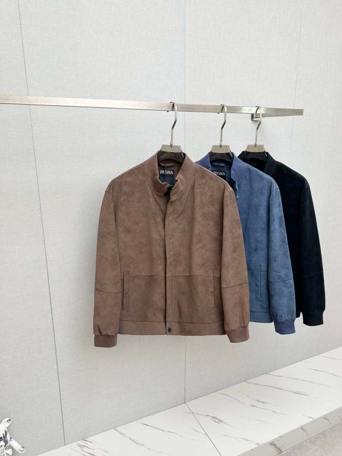 ZEGNA1003 제냐 스체이드 자켓 남성 블루/카키/블랙
