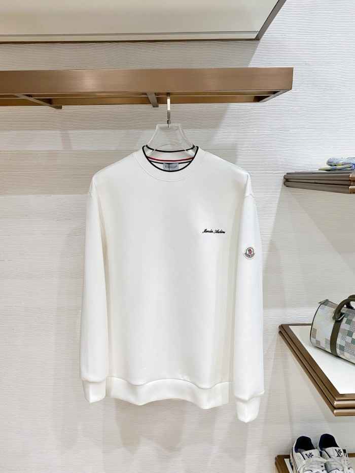 MONCLER2002 몽클레어 라운드넥 맨투맨  화이트/블랙