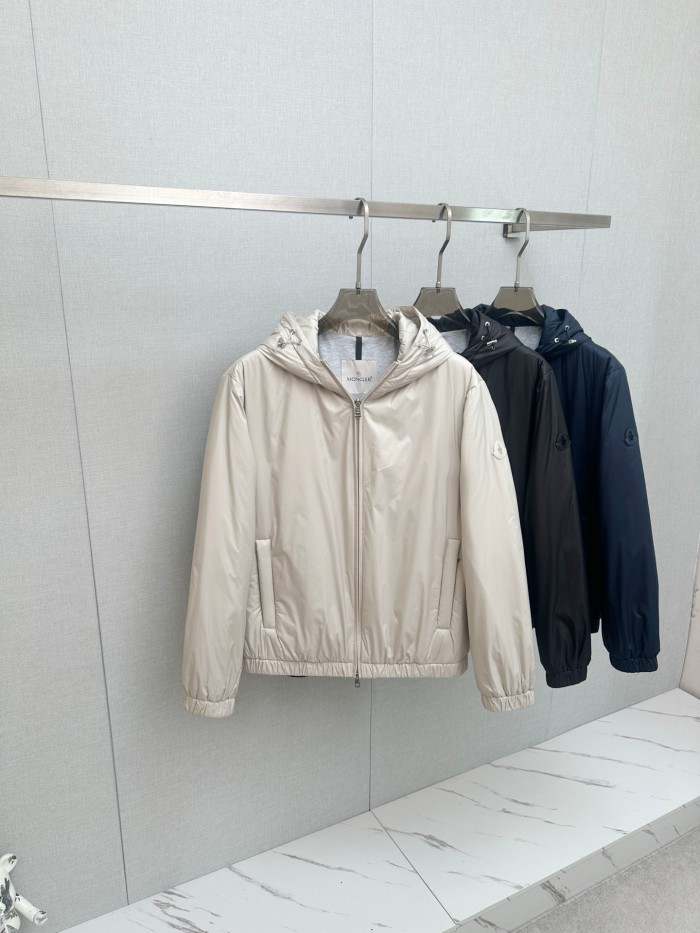 MONCLER2012 몽클레어 울패딩 후드 자켓  블랙/베이지/네이비