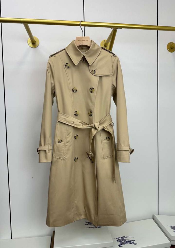 BURBERRY2014 버버리 워털루 롱길이 트렌치코트 여자 허니 베이지/블랙 