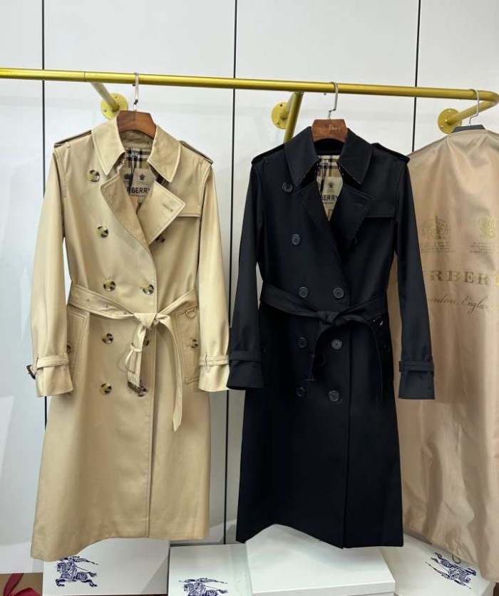 BURBERRY2016 버버리 컨싱턴 롱길이 트렌치코트 여자 허니 베이지/블랙 